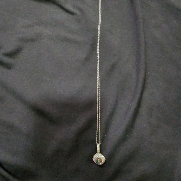 Topaz and white sapphires on SS - Picture 3 of 4